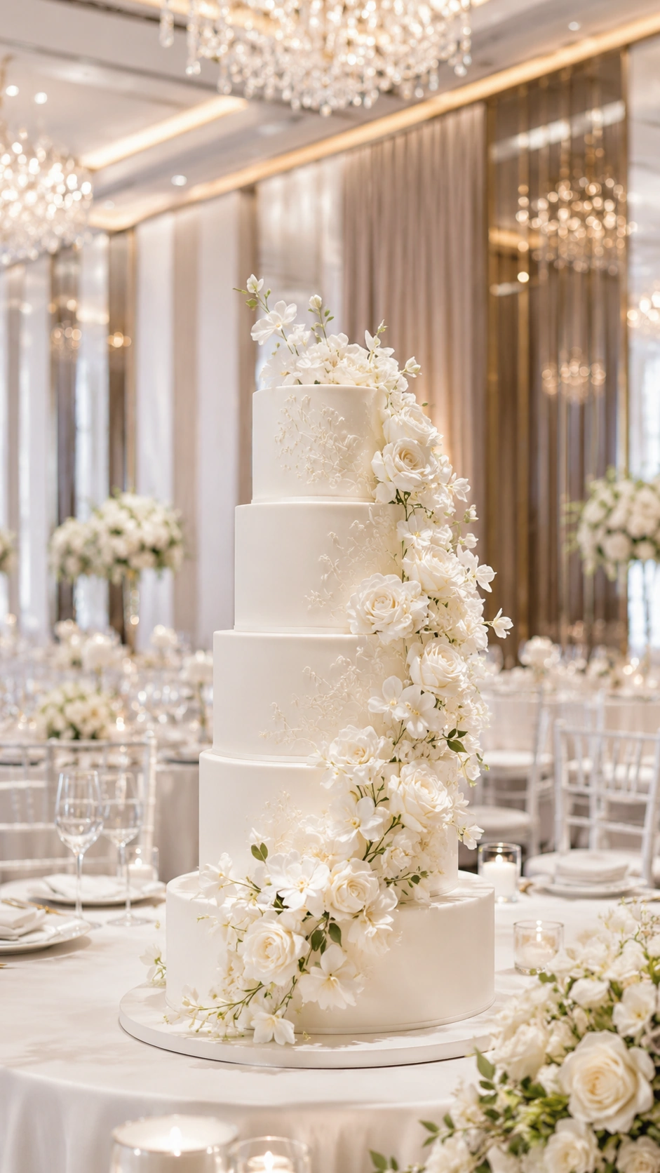 Свадебный торт на банкете в Crystal Event Hall